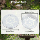 Aluminum Screw Cover, Scented Candle Lid, Flat Round, Windmill Pattern, 71x13mm, Inner Diameter: 67mm