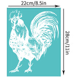 Self-Adhesive Silk Screen Printing Stencil, for Painting on Wood, DIY Decoration T-Shirt Fabric, Turquoise, Other Animal, 280x220mm