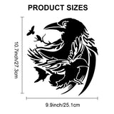 1Pc PET Hollow Out Drawing Painting Stencils, for DIY Scrapbook, Photo Album, with 1Pc Art Paint Brushes, Bird, 300x300mm