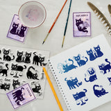 PVC Stamps, for DIY Scrapbooking, Photo Album Decorative, Cards Making, Stamp Sheets, Film Frame, Cat Shape, 21x14.8x0.3cm