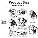 Custom PVC Plastic Clear Stamps, for DIY Scrapbooking, Photo Album Decorative, Cards Making, Stamp Sheets, Film Frame, Horse, 160x110x3mm