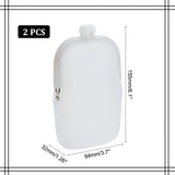 Silicone Kiss Lock Coin Purse, Key Storage Bags, Mini Phone Pouch, White, 15.5x9.4x3.2cm
