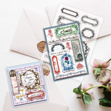 Custom PVC Plastic Clear Stamps, for DIY Scrapbooking, Photo Album Decorative, Cards Making, Mixed Shapes, 160x110x3mm