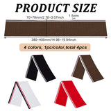 4Pcs 4 Ccolors 95% Cotton & 5% Elastic Fiber Ribbing Fabric for Cuffs, Waistbands Neckline Collar Trim, Stripe Pattern Edge Trimming, Mixed Color, 380~405x70~78x1.5mm, 1pc/color