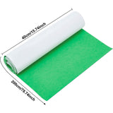 Polyester Felt Sticker, Self Adhesive Fabric, Rectangle, Green, 40x0.1cm, 2m/roll