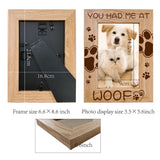 Natural Wood Photo Frames, for Tabletop Display Photo Frame, Rectangle, Paw Print, 218x168mm, Inner Diameter: 142x90mm