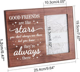 MDF Photo Frames, for Tabletop Display Photo Frame, Rectangle with Word, Star Pattern, 195x254x12mm