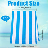 Striped Pattern Canvas Fabric, for Replacement Beach Hanging Chair Decoration Accessories, Royal Blue, 115x43x0.15cm