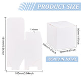 Kraft Paper Box, Square, White, 5x5x5cm