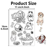 Custom PVC Plastic Clear Stamps, for DIY Scrapbooking, Photo Album Decorative, Cards Making, Stamp Sheets, Film Frame, Dog, 160x110x3mm