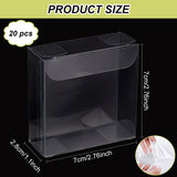 Plastic Storage Boxes, Candy Gift Package Supplies, Square, Clear, 7x7x2.8cm