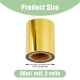 Heat Transfer Vinyl Sheets, Iron On Vinyl for T-Shirt, Clothes Fabric Decoration, Gold, 50mm, about 30m/roll