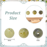 2 Strands Natural Chinese Green Jade Beads Strands, TaiWan Jade, Round, 6mm, Hole: 1mm, about 58~60pcs/strand, 15 inch(38.1cm)