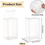 Foldable Transparent PVC Boxes, for Craft Candy Packaging Wedding Party Favor Gift Boxes, Rectangle, Clear, 5x5x10cm