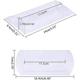PVC Plastic Pillow Boxes, Gift Candy Transparent Packing Box, Clear, 14x6.4x2.45cm
