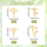 Blank Brass Plant Labels, for Seed Potting, Herbs, Flowers, Vegetables, Mushroom, 43~65x37~43x0.5mm, 4 style, 3pcs/style, 12pcs/set