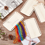 26 Position Personalized Wood Embroidery Floss Organizer Cross Stitch Plate, Sewing Thread Holder Storage Tool, Rectangle, Navajo White, 19.9x12x0.25cm, Hole: 5mm