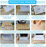 Wooden Paper Making, Papermaking Mould Frame, Screen Tools, for DIY Paper Craft, Rectangle, BurlyWood, 30x20x1.25cm