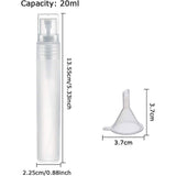DIY Kit, with Plastic Spray Bottle, Plastic Funnel Hopper, Pipettes Dropper and Plastic Pump, Clear, 13.55cm, Capacity: 20ml