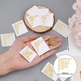 Nickel Decoration Stickers, Metal Resin Filler, Epoxy Resin & UV Resin Craft Filling Material, Religion, Floral Pattern, 40x40mm, 9 style, 1pc/style, 9pcs/set