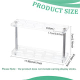 Transparent Acrylic Earring Try-On Stick Organizer Stands, Holds up to 8 Jewelry Earring Try-Free Prop Tools Storage, Clear, 3.45x11.95x7cm, Hole: 2x17mm