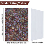 PVC Vinyl Sheets, Iridescent Magic Mirror Effect, Colorful, 30.3~30.4x20.2~20.4x0.04cm