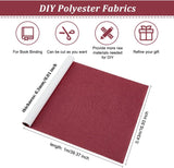 1Pc DIY Polyester Fabrics, with Paper Back, for Book Binding, Dark Red, 430x1000mm