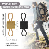 20Pcs 2 Colors Nylon Tactical Gear Holder Clips, Molle Web Elastic Webbing Retainer, Binding Ribbon Buckle, for Backpacks Bags Vest, Mixed Color, 81.5~83.5x28x7.1~7.4mm, Inner Diameter: 25x10.5~11.5mm, 10pcs/color