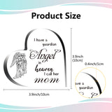 Heart-shaped with Word Acrylic Ornaments, Home Decorations, Angel & Fairy Pattern, 99x10x99mm