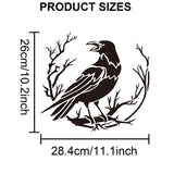 1Pc PET Hollow Out Drawing Painting Stencils, with 1Pc Art Paint Brushes, for DIY Scrapbook, Photo Album, Bird, Painting Stencils: 300x300mm