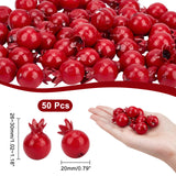 Mini Foam Imitation Pomegranate, Artificial Fruit, for Dollhouse Accessories Pretending Prop Decorations, Dark Red, 26~30x17.5~18.5mm