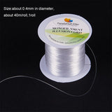 Nylon Wire, Clear, 0.4mm, about 40m/roll