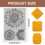 Laserable Rubber, for Stamp Engraving Machines DIY Crafts, Sunflower, 100x65x3mm