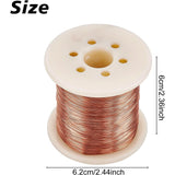 Copper Craft Wire, Round Wire, Light Salmon, 24 Gauge, 0.5mm, about 328.08 Feet(100m)/Roll