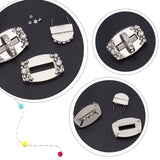 &reg Alloy Rhinestone Locks, with Iron Findings, Cabinet Hardware Supplies, Platinum, 36x54x11mm, 4sets