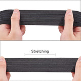 Polyester Non-Slip Elastic Band, with Silicone Webbing, for Garment Accessories, Black, 37x1.5mm, about 6yards/roll(5.48m/roll).