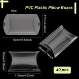 PVC Plastic Gift Storage Pillow Case, Gift Packaging Supplies, Clear, 11.5x8x2.9cm
