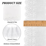 Cotton Lace Trim, For DIY Scrapbooking Gift Package Ribbon, White, 3-3/4 inch(95mm)