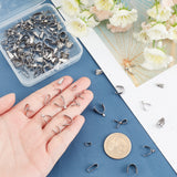 120Pcs Bail Kit for DIY Pendant Making, Including 304 Stainless Steel Snap on Bails & Pinch Bails & Ice Pick Pinch Bails, Stainless Steel Color, 120pcs/set