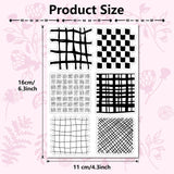 Custom PVC Plastic Clear Stamps, for DIY Scrapbooking, Photo Album Decorative, Cards Making, Stamp Sheets, Film Frame, Tartan, 160x110x3mm