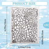 Crack Pattern Clear Silicone Stamps, for DIY Scrapbooking, Photo Album Decorative, Cards Making, Clear, 160x110x2.5mm