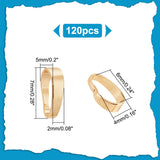 120Pcs Brass Snap on Bails, Melon Seed Buckle Pendant Bails, Light Gold, 7x5x2mm