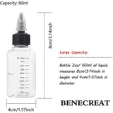 Plastic Empty Bottle, with Graduated Measurements, Clear, 10.7cm, Capacity: 50ml