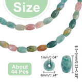 2 Strands Natural Indian Agate Beads Strands, Faceted, Oval, 8.5~9x6mm, Hole: 1mm, about 22pcs/strand, 8.07''(20.49cm)