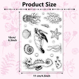 Custom PVC Plastic Clear Stamps, for DIY Scrapbooking, Photo Album Decorative, Cards Making, Stamp Sheets, Film Frame, Sea Horse, 160x110x3mm