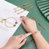 Adjustable 304 Stainless Steel Slider Bracelets Making,Bolo Bracelets, Golden, Single Chain Length: about 11cm, 10pcs