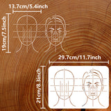 Plastic Drawing Painting Stencils Templates, for Painting on Scrapbook Fabric Tiles Floor Furniture Wood, Rectangle, Others, 29.7x21cm