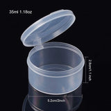 Plastic Bead Containers, Column, Clear, 5.2x2.8cm, capacity: 35ml, 12pcs, Carton: 20x13x8cm