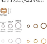 Open Jump Rings Brass Jump Rings, Mixed Color, 130x50x15mm