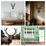 Iron Wall Art Decorations, for Front Porch, Living Room, Kitchen, Matte Style, Deer Pattern, 283x209x1mm